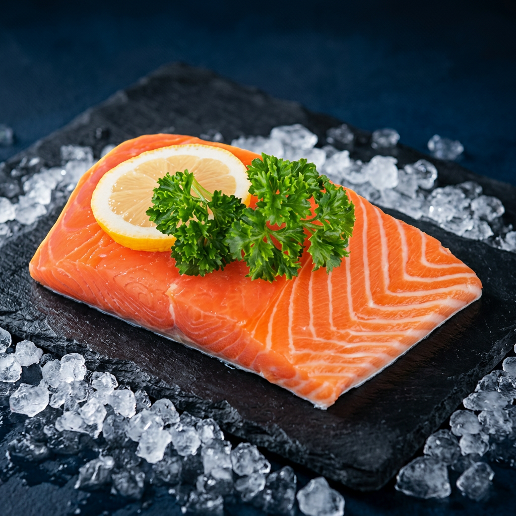 Salmón porcionado